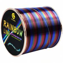 YACUMA New Rainbow Fishing Line 505M-552YDS High Sensitivity, Strong And Wear-Resistant Monofilament Nylon Line, Fluorocarbon Coating, Ultra-Smooth Casting, Main Line For Sea Fishing, Sub-Line, Fresh Water And Salt Water - Multicolor - View 2