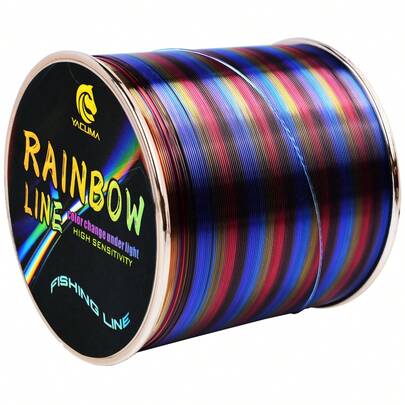 YACUMA Nueva línea de pesca arcoíris 505M-552YDS de alta sensibilidad, monofilamento de nailon resistente y duradero, con revestimiento de fluorocarbono, lanzamiento ultra suave, línea principal para pesca en el mar, línea secundaria, agua dulce y salada