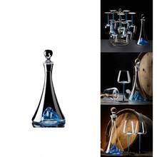 European Style Light Luxury Blue Iceberg Transparent Glass Decanter High-Value Red Wine Filter And Wine Dispenser - View 1
