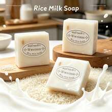 Handmade Rice Milk Soap, Gently Cleanses And Balances Skin, Repairs Skin Texture And Improves Dryness, Non-Irritating And Non-Drying After Use, Natural Gentle Ingredients Suitable For Long-Term Use, Ideal Choice For Daily Facial Care - Quantity - View 5