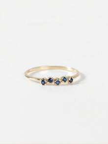 QIUCHU 1 pieza, Plata de ley S925; Anillo personalizado de estilo minimalista casual, anillo de cola elegante y de moda. Libre de plomo, cadmio y níquel, bajo hipoalergénico. Peso neto de plata 1.2g~1.5g; Opción perfecta para citas, reuniones diarias y también un excelente regalo festivo. Talla US 6~Talla US 10. - Dorado - Ver 3