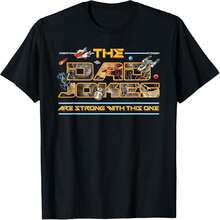 The Dad Jokes are Strong with This One Father's Day - Camiseta divertida para el día del padre - Negro - Ver 1