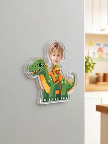 1 buah Magnet Kulkas Akrilik Foto Anak-Anak Kustom Bergambar Penunggang Dinosaurus, Hadiah Magnet Foto Lucu Kustom untuk Dekorasi Rumah Dapur, Kenang-kenangan Ulang Tahun - MultiWarna - View 8