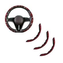 2pcs/3pcs Car Steering Wheel Accessories, Car Interior Decor, Cute Premium Interior Crystal Rhinestone & Leopard Print Unique Pattern, All-Season Universal Car Interior Kit, Women's Car Accessories, Women's Car Tools, Essential Car Tools - Crystal Sparkling Diamond Leopard Print Pattern - View 8