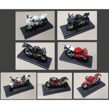 Model Sepeda Motor Kawasaki H2R Alloy Skala 1:18 - Model Balap Detail dengan Stand Pajangan, Cocok untuk Koleksi dan Permainan Remaja - 14 Buah Mainan - MultiWarna - View 4