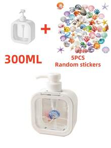 Refillable Transparent Soap Dispenser Bottle Set - Bathroom Kitchen Sink Pump Liquid Dispenser, Hand Soap & Dish Soap Lotion Container, Travel Bottle Set - Multicolor - View 11