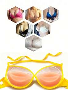2pcs Ultra Soft Silicone Breast Pads, Breast Enhancement Gel, Breast Lift, Non-Slip Adhesive Lift Pads. Bikini Straps, Seamless Underwear Lift, Comfortable Soft Women's Underwear Accessories. - Multicolor - View 7