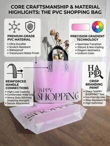 10/20/50PCS Translucent Waterproof Thickened Plastic Gift Bags, Holiday Gift Storage Bags, Portable Large Capacity Tote Bags, Suitable For Women's Summer Clothing Packaging, Plastic Tote Bags, Waterproof Thickened Packaging Bags, Wedding Bags, Shopping Bags, Birthday Gift Bags, Party Gift Bags - One Size - View 3