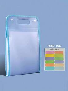 1 pieza Carpeta portátil, bolsa organizadora de archivos, bolsa de almacenamiento de exámenes, diseño de gran capacidad con 13 bolsillos, estructura multicapa, adecuada para organizar archivos, facturas, recibos y documentos, carpeta, almacenamiento en dormitorio, suministros de oficina, temporada de graduación, temporada de bodas - Multicolor - Ver 17