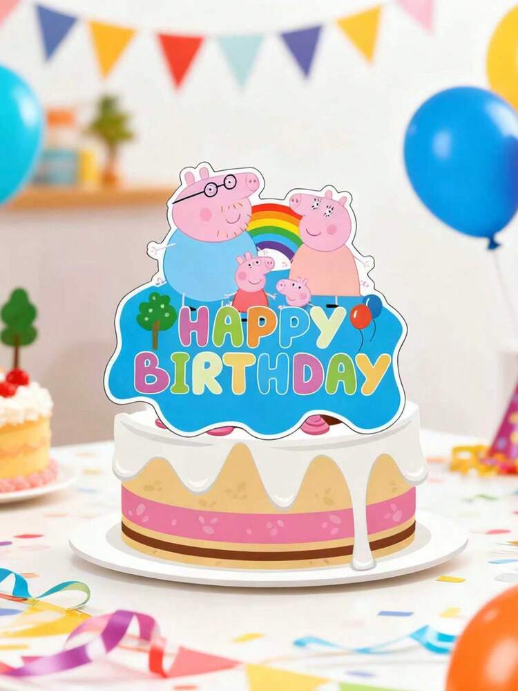 Digital Candles, With Vivid Pink And Purple Gradient Glitter, Featuring 0 To 9, And Equipped With 3D Peppa Pig Decorations, Are Perfect For Customizing Birthday Cakes, Party Decorations, And Adding Fun To Any Celebration. - Multicolor - View 10