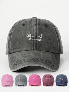 1 件女士/男士刺绣腊肠犬棒球帽，可调节户外防晒帽，适合春季、秋季、旅行、海滩、Y2K 风格 - 棒球帽 - 查看 13