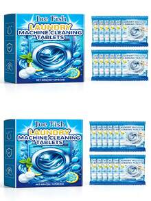 Washing Machine Cleaning Effervescent Tablets, Deep Cleaning Formula, Compatible With Top Load And Front Load Washing Machines, Removes Odors, Limescale, Water Stains, Soap Scum And Lint, Leaves Fresh Fragrance, Suitable For High Efficiency Washing Machines, Convenient To Use, Essential For Laundry, Economical And Affordable, Highly Recommended By Landlords, Fresh Lemon Scent, Monthly Maintenance - Multicolor - View 8