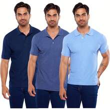 Alfani Paq 3 Playeras Polo para Hombre Manga Corta 100% Algodón - Vino/Marino Jaspe/Negro Jaspe - Ver 13