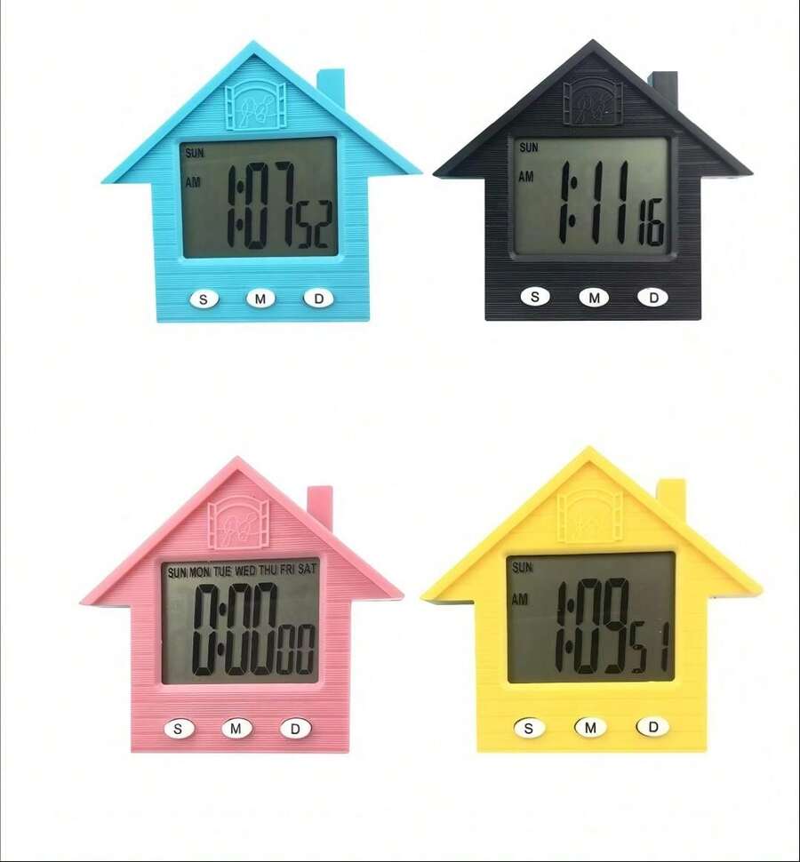 Magnetic Electronic Cooking Timer, Kitchen Shower, Learning Stopwatch, Alarm Clock, Kitchen Accessories, Digital Kitchen Timer (Random Color) - LED digital display - View 1