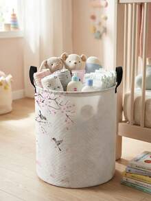 1 Stück, runde Aufbewahrung, extra große Kapazität faltbar, langanhaltend, Pflanzenmuster bedruckter großer faltbarer runder Aufbewahrungskorb, mit Griffen, Babyzimmer Mehrzweck-Aufbewahrungskorb, Baby-Kleinkram Organisations-Aufbewahrungskorb große Kapazität Aufbewahrungsbox, Babyzimmer Aufbewahrung, Babyzubehör Aufbewahrung, Windel Aufbewahrung, Kleidung Aufbewahrung, Babyzubehör Kleinkram Aufbewahrung, Mehrzweck-Aufbewahrungsbox, faltbare Babyzubehör Aufbewahrungsbox - Verschiedenfarbig - Übersicht 13