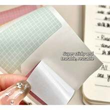 1 Set/100 Hojas/Caja Notas Adhesivas Desplegables DIY para Estudiantes, Utilizadas para Pegar y Corregir Errores, con Caja de Embalaje y Papel de Etiqueta - Notas adhesivas extraíbles en una pequeña caja de cartón - Ver 3