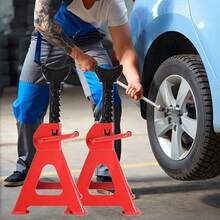 2Pcs Axle Stands FloorJack Heavy Duty Lifting 3 Ton Capacity Stand Car Caravan - 280-415mm - View 6
