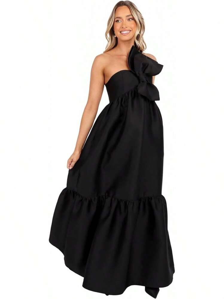 Petal & Pup Betina Bow Front Maxi Dress Vestido para ocasión Especial Mujer - Azul - Añade 1