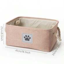 Foldable Fabric Pet Toy Storage Basket, Large Capacity Pet Toy Storage Box With Comfortable Handle, Foldable, Suitable For Accessories, Toys, Coats And Clothing - Multicolor - View 11