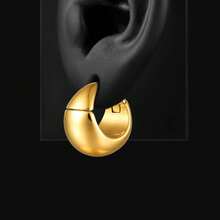 1 pièce Poids d'oreille en acier inoxydable 316L, anneau en forme de larme avec clic, plugs, jauges et pendentifs pour perçage étiré, bijoux - Rond - Voir 7