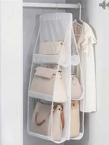 1pc Hanging Storage Bag Organizer For Closet Door,Bedroom Room Decor,Back To School - Multicolor - View 6