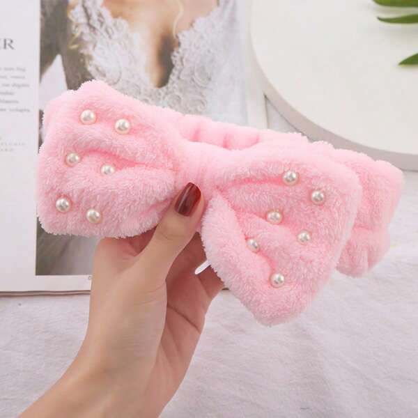 3/1pc, Women's Soft Microfiber Bow Headband, Bathroom Hair Accessory - Perfect For Makeup, Skincare, And Face Washing - Ideal Bathroom Accessory And Gift, Home Bathroom Decor, Fall Decor, Back To School Hair Accessory