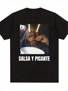 Envío Local - Despacho desde DE/IT/FR/ES/PL - Camiseta Unisex con Estampado de Pollo para Hombre - Ropa Masculina - Manga Corta, Cuello Redondo, Top Casual, Prenda Esencial, Regalo Perfecto para Fiestas - B - Ver 1