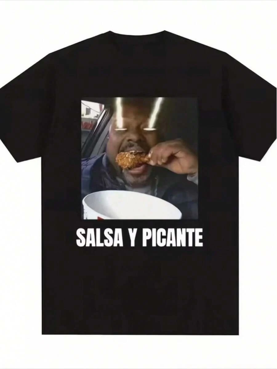 Envío Local - Despacho desde DE/IT/FR/ES/PL - Camiseta Unisex con Estampado de Pollo para Hombre - Ropa Masculina - Manga Corta, Cuello Redondo, Top Casual, Prenda Esencial, Regalo Perfecto para Fiestas - B - Ver 1