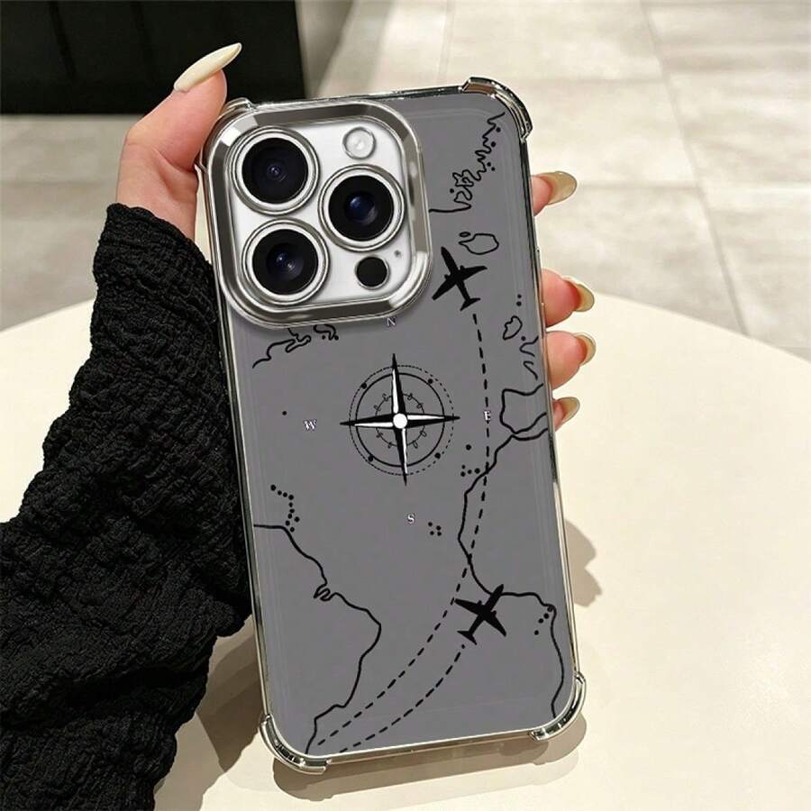 Airplane-Style Cell Phone Case With A Modern Design And Full Drop Protection, Suitable For Multiple Mobile Phone Models Such As The 5 Series Up To The 17 Pro, Including Plus, Pro, Pro And 16e, The A And S Series With A03, A04, A04e, A05, A06, A12, A15, A22, A32, A34, A35, A54, A55, S23, S24 Ultra, Moto G52, G54, G84, C40, C65, M5s, M6 Pro 4G, X5, Pro And 9A, A3, Note 11 4G, A Comfortable And Durable Case For Everyday Personal Use - 多色1 - 查看 1