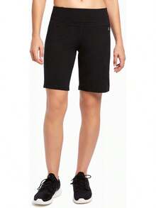 Danskin Bermudas Esenciales de Cintura Ancha Bermudas Mujer - Negro - - Ver 4