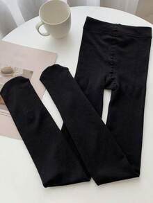 1pc Women's Colorful Velvet Tights, Anti-Snagging, Slimming, Super Elastic, Thick Leggings, Fashionable, Multiple Colors Available - Multicolor - View 9