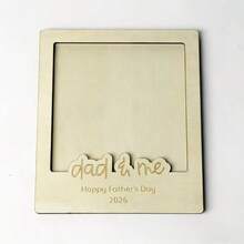 Dad & Me 2026 父親節木製相框 4.8x5.5 英吋桌面相框 刻印 Happy Father's Day 紀念相片架 兒子/女兒送給爸爸/爸爸的禮物 家居裝飾 - A - 查看 5
