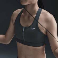 Nike Swoosh Logo Stylish, Minimalist, Breathable Sports Bra For Women, Green. - Green - View 2