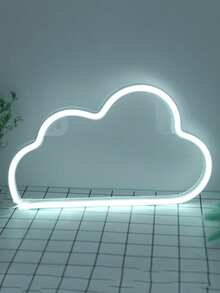 1pc Home Decor Cloud LED Neon Light, USB And Battery Powered, Suitable For Girls Bedroom Wall Decor,Wedding Party Decor Light,Indoor Room Decor Light,Bar And Shop Window Decor Light,Birthday Gift For Friends,Neon Sign Light - 彩色 - 查看 6