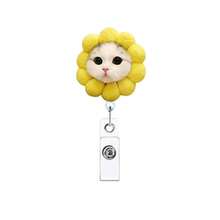 1pc/2pcs/3pcs Acrylic Cat Retractable Rotating Badge Reel Keychain ID Holder For Doctors And Nurses - Multicolor C - View 19