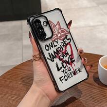 Estuche Transparent Anticaídas con Diseño de Amor Vampiro para Xiaomi Redmi Note 11 12 13 14 Pro 10C 12C 13C A1 K50 4G 5G - Cubierta Suave y Fresca - Negro - Ver 1