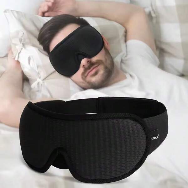 1/2 pièces Masque de sommeil 3D, 100% occultant, doux et confortable, masque de sommeil pour les yeux, accessoire de voyage essentiel, convient à diverses occasions telles que l'école, la rentrée scolaire, les voyages, la maison, etc.