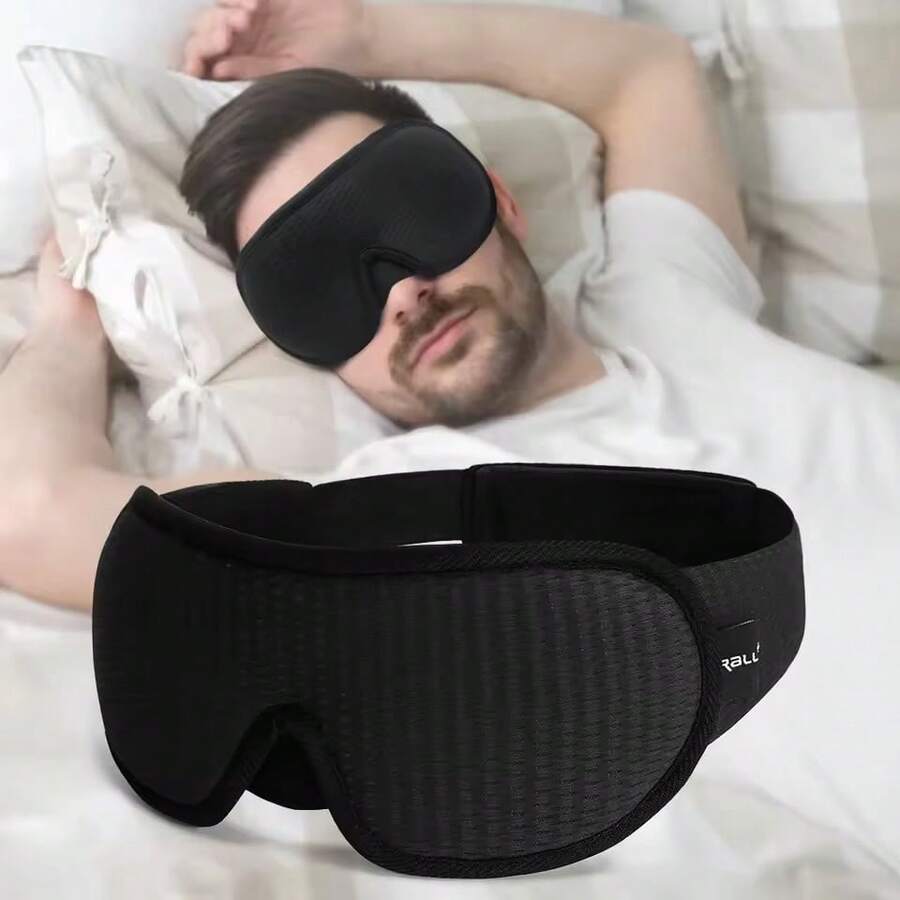 1/2件 3D睡眠眼罩 100%遮光 柔軟舒適 助眠眼罩 旅行必備 適用於學校、返校、旅行、居家等多種場合 - 彩色 - 查看 1