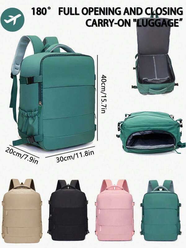 Women's Large Capacity Travel Backpack, Fashionable Laptop Bag, Multi-Purpose For Commuting, School And Business Trips, Suitable As Carry-On Luggage For Ryanair And Wizz Air