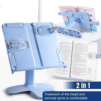 1pc Multifunctional Adjustable Height Reading Stand, Student Reading & Learning Bookshelf, Simple Adjustable Reading Aid, Suitable For Reading & Learning, Eye Protection, Cervical Comfort, Reading Book Clip, Book Holder, Book Support Stand