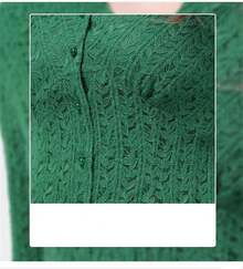 Blusas de manga larga con cuello en V para mujer, de encaje elástico, camisa de punto, entallada, estilo casual - En8 - Ver 4