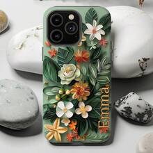 Funda de teléfono personalizada con diseño floral de papel enrollado, arte botánico para  S26 Ultra S25 FE S24 S23  17 Pro Max 16 15 Plus 14 13 Pixel 10  HONOR  OPPO - Multicolor - Ver 4