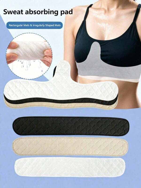 Almohadilla absorbente de sudor para deportes, almohadilla de sujetador lavable, absorbente de sudor y reutilizable