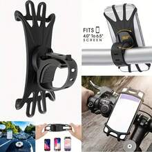 1pc Upgraded 360° Rotatable Bicycle And Motorcycle Phone Holder, Bicycle Navigation-Free System, Motorcycle Mounting Bracket, Height Adjustable Mounting Clamp And Detachable Design, Suitable For All Smartphones, Easy Installation - Black - View 6