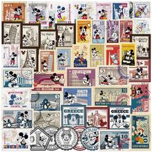 50PCS Disney Vintage Mickey Stamps Stickers Cartoon Cute Graffiti Decals For Laptop Scrapbook Luggage Diary Sticker - Multicolor - View 9