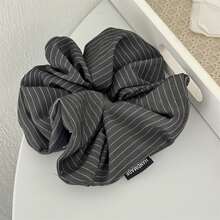 2026 Novo Scrunchie de Cabelo Estilo Coreano Elegante com Listras em Tecido Plus Size, Elástico de Cabelo Multiuso de Alta Qualidade, Faixa de Cabelo para Rabo de Cavalo Fashion para o Dia a Dia, Corda Fixadora de Rabo de Cavalo Feminina, Alta Elasticidade e Durabilidade - Multicolorido - Visão 7