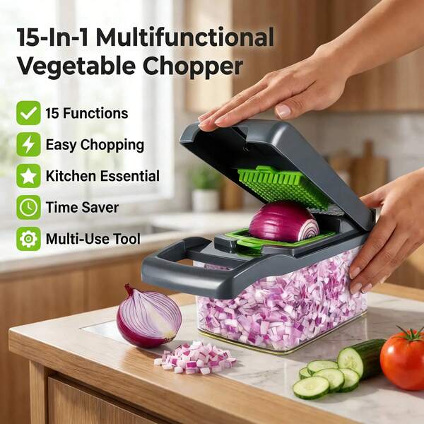 UFORU Multi-Purpose Vegetable Chopper, Vegetables, Fruits, And Cheese. A Portable Kitchen Gadget That Effortlessly Handles Chopping And Meal PrepdealsforyouSummerWins