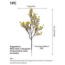 1/5pcs Starry Sky Simulation Bouquet And Artificial Flowers, Realistic Texture, Suitable For Indoor/Outdoor Decoration, Home Decor, Wedding Decoration, Tabletop Decoration, Halloween Decoration, Autumn Decoration - Yellow - View 3