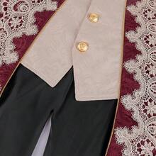 Men's Steampunk Medieval Jacket Gothic Victorian Era Frock Coat Uniform - Red - View 6