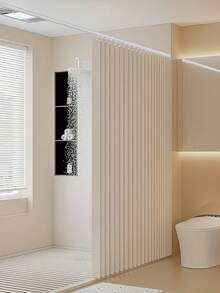 Minimalist Style Louvered Door Curtain With Hooks And Storage Straps. Very Suitable For Use In Living Rooms, Bedrooms, Or Kitchens. The Design Is Simple And Easy To Maintain, Suitable For Year-Round Use, And Has Durability And A Long Service Life. - D - View 3